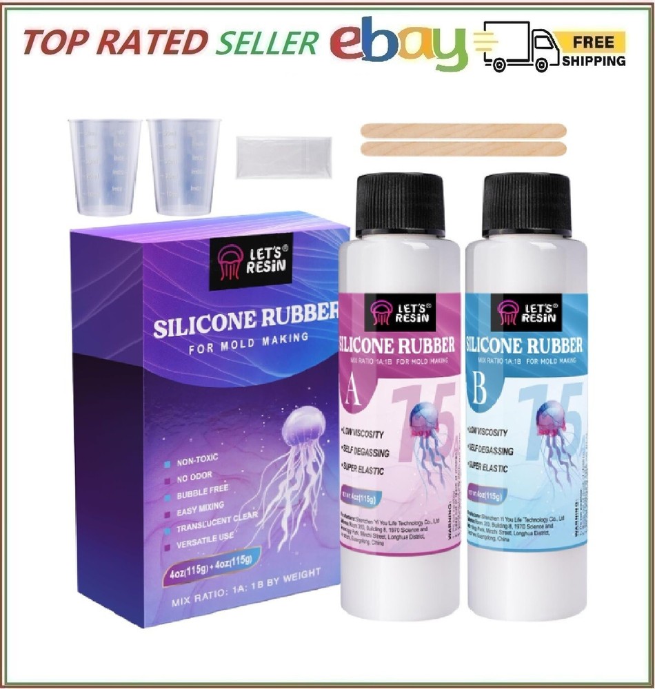 Silicone Mold Making Kit Liquid Rubber Clear Mold Maker For Resin Resin Molds