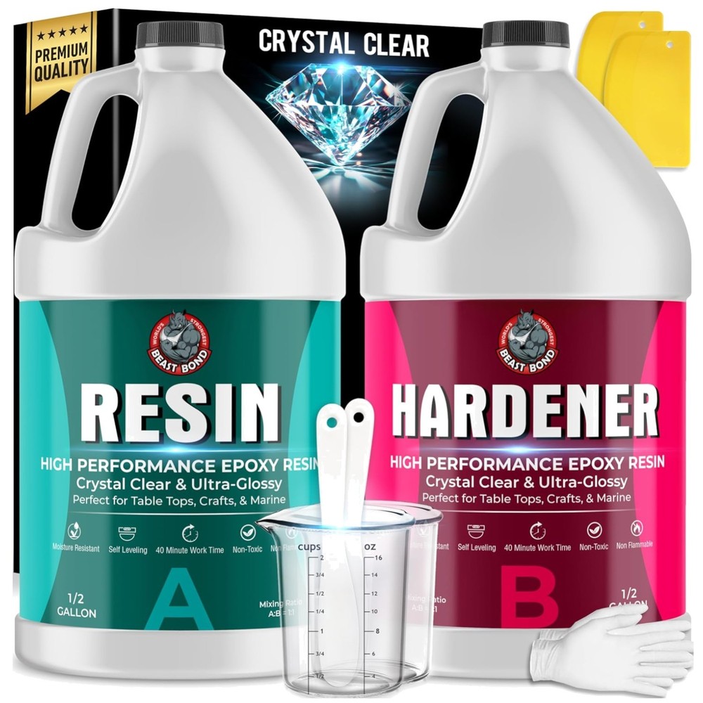 Self-Leveling Epoxy Resin – 1 Gal Kit, UV Resistant
