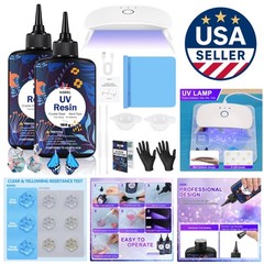 All-in-One UV Jewelry Making Kit with Light and Accessories – 200g Resin