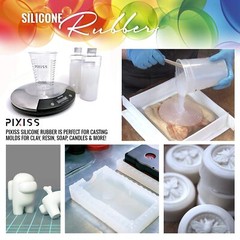 Silicone Mold Making Kit Liquid Silicone Rubber Bubble Free Translucent Clear…