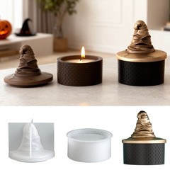 3D Hat Resin Jar Mold Silicone Storage Box Mold Candle Holder DIY Kit