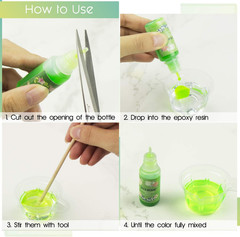 LETS RESIN Epoxy Resin Dye15 Color Translucent Multicolor