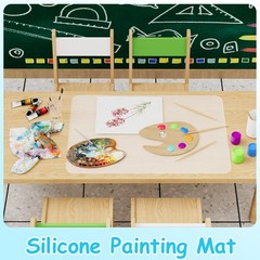 Large Clear Silicone Crafts Mats: Non-Slip Translucent Liner 15.7×23.6In (2 P…
