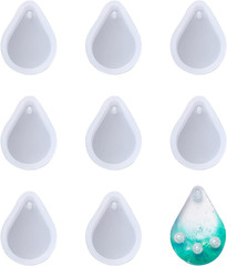 10Pcs Jewelry Casting Molds Clear Resin Pendant Silicone Molds