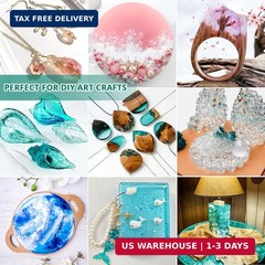 Crystal Clear Epoxy Resin Kit, 16OZ Epoxy Kit – High-Gloss & Bubbles Free, Self-