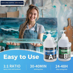 OSBANG Epoxy Resin 2 Gal, Clear Casting Kit for DIY 2 Crystal