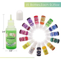 LET’S RESIN Epoxy Resin Dye,15 Color Translucent 15 Colors, Multicolor