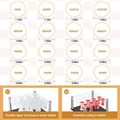 DIY Kit Include 1 Chess Piece Holder Metal and 16 Silicone Chess Molds for Epoxy
