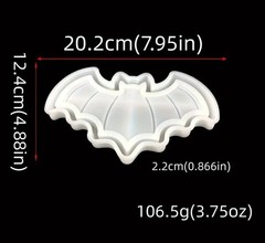 Halloween Bat Dish Tray Silicone Mold Resin Concrete Plaster DIY Gothic Crafts