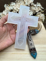 Crucifix-double Cross Silicone Mold for Fondant-Resin-polymer Clay-Handcrafts