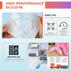 Demorex Silicone Mold Making Kit 84oz (42oz+42oz), 15A Super Elastic Liquid S…
