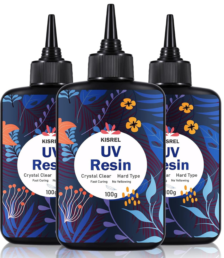 KISREL UV Resin 300g – Upgraded UV Resin Kit, Hard Type Crystal Clear Ultraviole