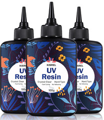 KISREL UV Resin 300g – Upgraded UV Resin Kit, Hard Type Crystal Clear Ultraviole