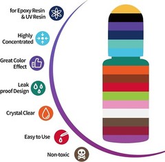 YRYM HT Epoxy Resin Pigment 16 Colors Epoxy Resin Color Pigment For Resin Colori