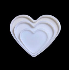 Heart Resin Silicone Molds Set Large Medium Small, Shiny Resin Silicone Molds