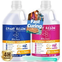 Fast Cure Epoxy Resin 1Gallon 4 Hours Demold Epoxy Resin Kit Crystal Clear
