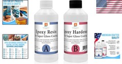 Self-Leveling Epoxy Resin 16 oz Kit for Super Gloss Finish on Multiple Surfaces