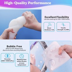 Let’S Resin Silicone Mold Making Kit-Translucent Silicone Rubber Non-Toxic Liqui