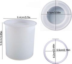 Cylinder 1 lid and 5 Rings Sealed Storage Box Silicone Resin Mold Vase Bottle…