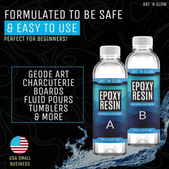 Epoxy Resin Crystal Clear Coating General Purpose Bar Tabletop – 1 Gallon Kit
