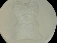 Handmade Small Yorkie Mold For Resin Hand Heart Gesture
