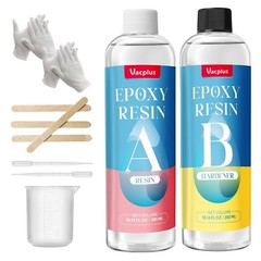 20.28oz Epoxy Resin, Crystal Clear Kit, High-Gloss & Bubbles Free Self Leveling