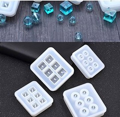 2Pcs Sphere Ball Silicone Bead Molds with Holes round Resin Epoxy Mold for Jewel