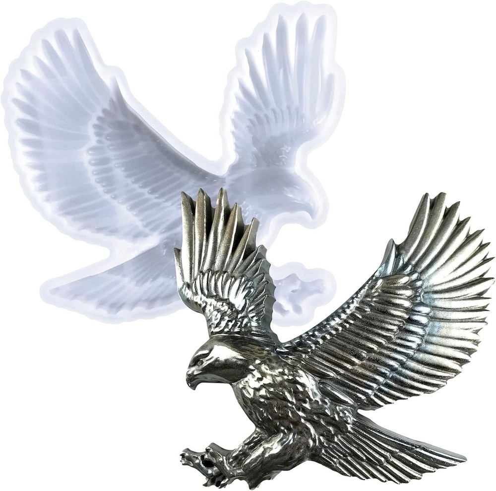 Eagle Resin Silicone Mold, 3D Animal Epoxy Resin Mold Large Animals Statue Makin