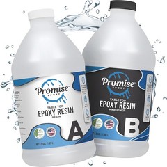 1 Gal Promise Epoxy Epoxy Resin Kit Crystal Clear, UV Resistant, Self Leveling