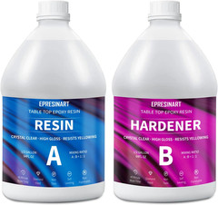 Epoxy Resin 1 Gallon Kit, Crystal Clear Epoxy Resin High Gloss, Easy Mix 1:1 Bub