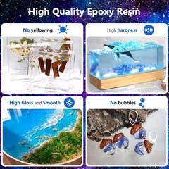 Deep Pour Epoxy Resin Kit 3Gallon Clear Professional Grade Art Resin 2:1 Mix New