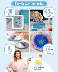 2 Gallon Crystal Clear Epoxy Resin Kit, High Gloss & Bubbles Free Resin Suppl…