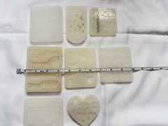 Lot of 8 Silicone Mold Heart Gothic Roses Medical Jewelry Making UV Resin