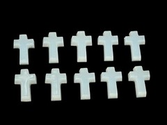 Silicone Inlay Set of 10 Crosses