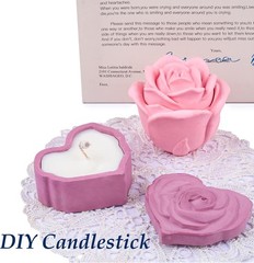 Heart Jar Resin Mold with Rose Lid Epoxy Resin Storage Box Casting Molds DIY …