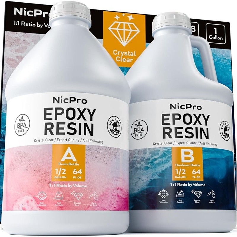 Clear Epoxy Resin Self-Leveling Non-Toxic For Casting Coating Art Crafts New