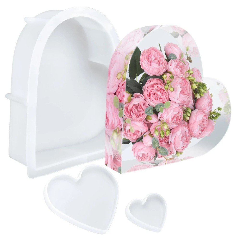 Large Heart Resin Molds Heart Shaped Silicone Molds for Epoxy Resin Large Res…