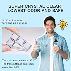 UV Resin, Upgrade 300G Low Viscosity Hard Thin UV Resin with Super Crystal Clear