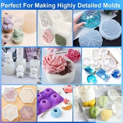 Silicone Mold Making Kit,64OZ Super Elastic Liquid Silicone for Mold Maker, Fast