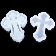 Fancy Cross Box Resin Silicone Mold, Jar Storage Mould with Lid for Ornament Sto