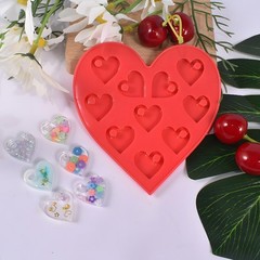 DIY Pendant Crystal Epoxy Resin Mold Heart Shaped Earrings Craft Making Tool