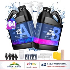 Resin Casting Kit 64OZ Clear Epoxy with Mixing Accessories for Creative Projects
