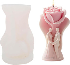 Couple Love Cylinder Molds Silicone Wave Spiral Candle Mold – Silicone Resin Cas