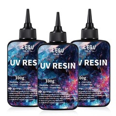 UV Resin Kit 300G, Crystal Clear Self Defoaming UV Epoxy Resin Set, High Hardnes