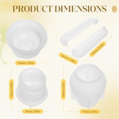 1 Set Oil Lamp Silicone Mold for Resin Casting Kerosene Oil Lamp Silicone Mold I
