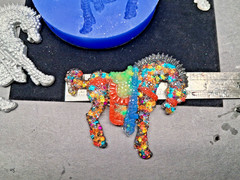 Handmade HORSE diamond pendant R-mold-MOLD ONLY-