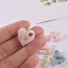 DIY Pendant Crystal Epoxy Resin Mold Heart Shaped Earrings Craft Making Tool