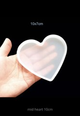 Heart Resin Silicone Molds Set Large Medium Small, Shiny Resin Silicone Molds