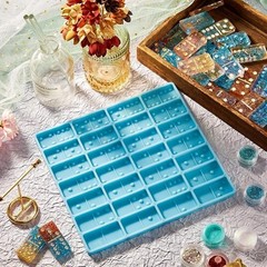 Versatile 28-Cavity Silicone Mold for Jewelry, Candy & More – Classical Blue