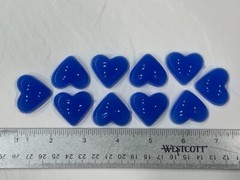 Set of 10 Silicone Heart Inlays For Resin